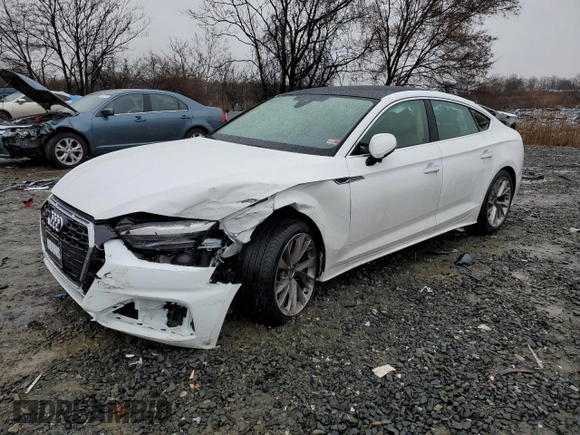 2022 Audi A5 Sportback Premium with VIN WAUABCF53NA014525, listed as a Copart auction lot 38280784 with 30,256 mi miles and Salvage Title. Bid and sale history available at carsss.com. Image 1.