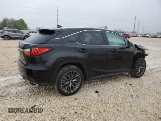 2022 Lexus RX with VIN 2T2YZMDA6NC343309, listed as a Copart auction lot 50161385 with 37,728 mi miles and Salvage Title. Bid and sale history available at carsss.com. Image 3.