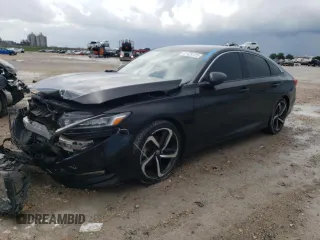 2019 Honda Accord Sport with VIN 1HGCV1F3XKA124975, listed as a Copart auction lot 61429125 with 91,718 mi miles and Salvage title. Bid and sale history available at DreamBid. Image 1.