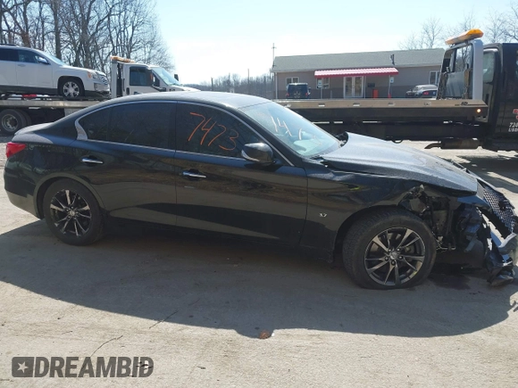 2015 Infiniti Q50 Premium with VIN JN1BV7AR2FM420542, listed as a IAAI auction lot 41787473 with 83,955 mi miles. Bid and sale history available at carsss.com. Image 14.