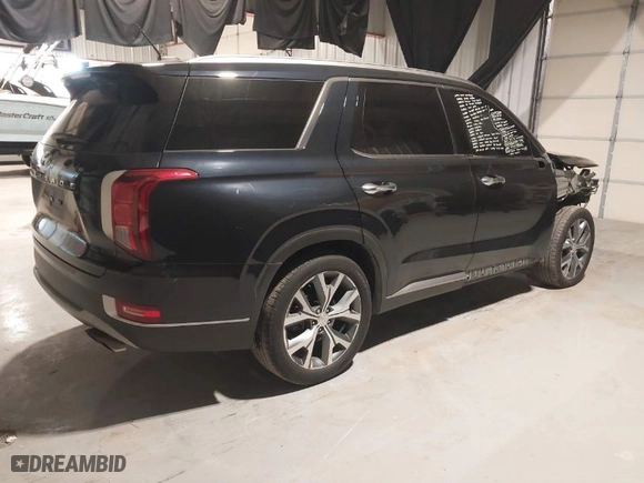 2020 Hyundai Palisade SEL with VIN KM8R34HE0LU152052, listed as a IAAI auction lot 41595350 with 91,380 mi miles. Bid and sale history available at carsss.com. Image 4.
