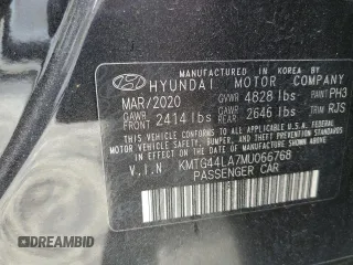 2021 Genesis G70 2.0T with VIN KMTG44LA7MU066768, listed as a Copart auction lot 79995804 with 19,460 mi miles and Non Repairable. Bid and sale history available at carsss.com. Image 14.