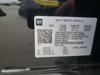 2022 Cadillac XT6 Premium Luxury with VIN 1GYKPCRS9NZ126039, listed as a Copart auction lot 89285485 with 29,451 mi miles and Salvage Title. Bid and sale history available at carsss.com. Image 14.