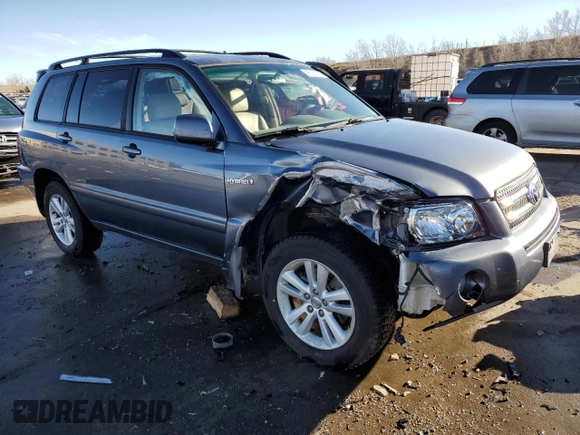 2006 Toyota Highlander Hybrid with VIN JTEEW21A760028227, listed as a Copart auction lot 86123314 with 169,619 mi miles and Salvage Title. Bid and sale history available at carsss.com. Image 4.