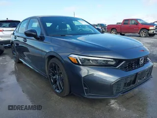 2025 Honda Civic Sport with VIN 2HGFE2F58SH556809, listed as a IAAI auction lot 42081375 with 8,647 mi miles and . Bid and sale history available at DreamBid. Image 1.
