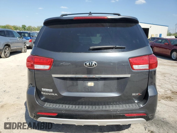 2017 Kia Sedona SX-L with VIN KNDME5C14H6271933, listed as a Copart auction lot 53614575 with 166,429 mi miles and Clean Title. Bid and sale history available at carsss.com. Image 6.