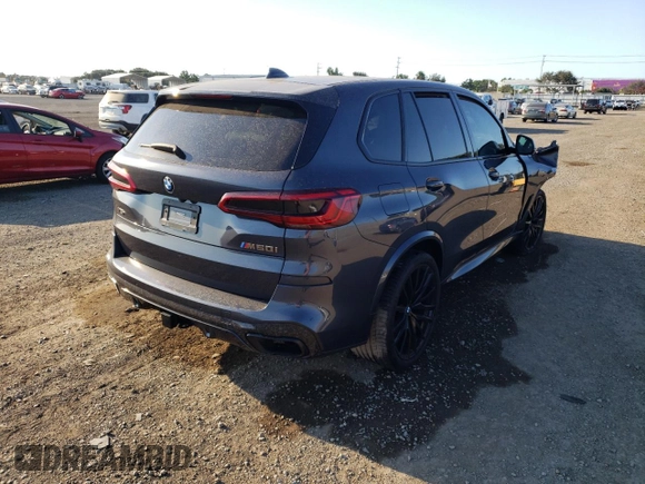 2020 BMW X5 M50i with VIN 5UXJU4C09LLE45708, listed as a Copart auction lot 58155442 with Not Provided miles. Bid and sale history available at carsss.com. Image 4.