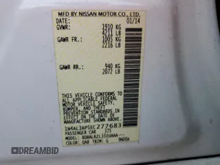 2014 Nissan Altima 2.5 SV with VIN 1N4AL3AP5EC277683, listed as a Copart auction lot 77091154 with 256,889 mi miles and Salvage Title. Bid and sale history available at carsss.com. Image 13.