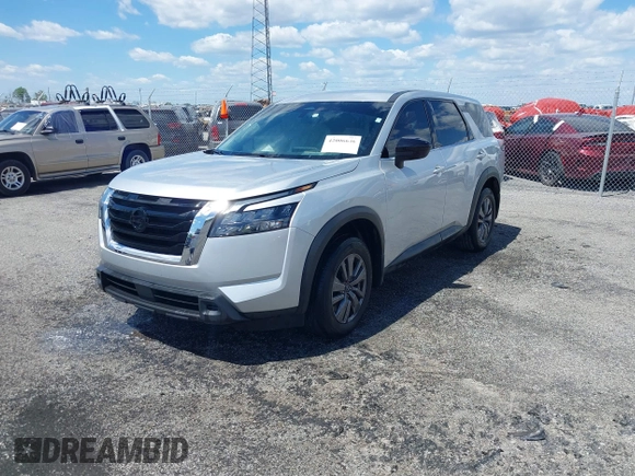 2023 Nissan Pathfinder S with VIN 5N1DR3AA0PC265134, listed as a IAAI auction lot 42006646 with 46,943 mi miles and . Bid and sale history available at DreamBid. Image 19.