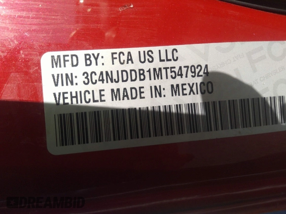 2021 Jeep Compass Trailhawk с VIN 3C4NJDDB1MT547924, выставлен на аукционе IAAI как лот 41616931 с пробегом 113 998 миль миль и . История ставок и продаж доступна на DreamBid. Изображение 9.