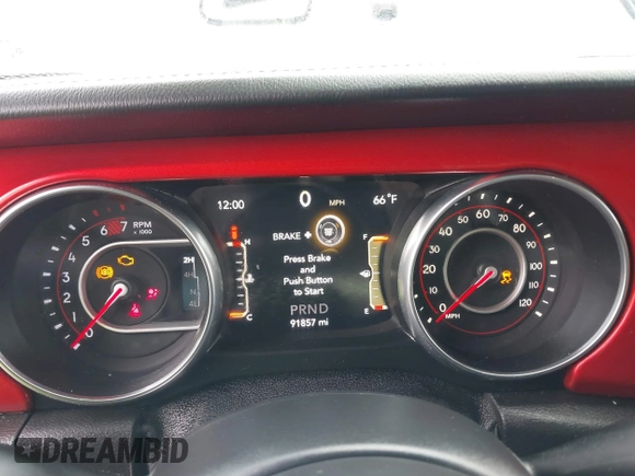 2019 Jeep Wrangler Unlimited Rubicon z VIN 1C4HJXFNXKW511193, wystawiony jako IAAI lot #41452579 z przebiegiem 91 857 mil mil oraz . Historia ofert i sprzedaży dostępna na DreamBid. Obrazek 7.