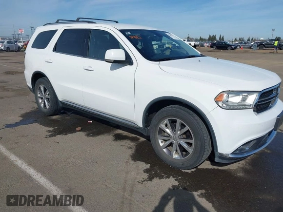 2016 Dodge Durango Limited with VIN 1C4RDHDG9GC373841, listed as a IAAI auction lot 41687422 with 155,835 mi miles. Bid and sale history available at carsss.com. Image 1.