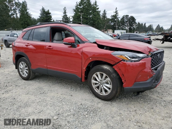 2024 Toyota Corolla Cross LE with VIN 7MUBAABG2RV120226, listed as a Copart auction lot 61014645 with 2,842 mi miles and Salvage title. Bid and sale history available at DreamBid. Image 4.