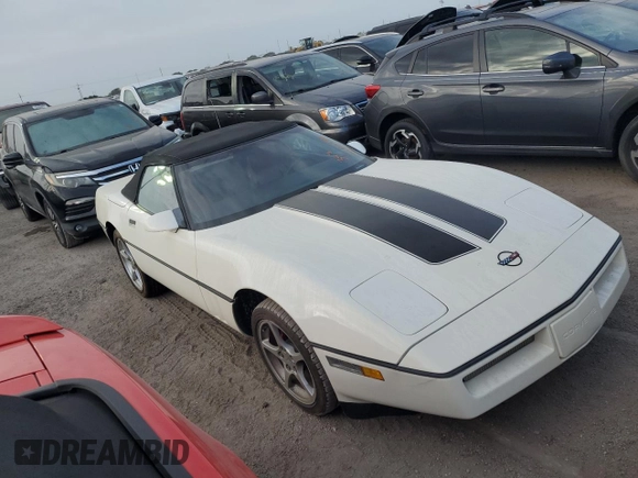 1986 Chevrolet Corvette with VIN 1G1YY6789G5900332, listed as a Copart auction lot 76500584 with 0 mi miles and Salvage Title. Bid and sale history available at carsss.com. Image 4.