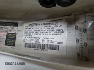 2008 Nissan 350Z Enthusiast with VIN JN1BZ36A18M850792, listed as a Copart auction lot 57545724 with Not Provided miles and Salvage Title. Bid and sale history available at DreamBid. Image 12.