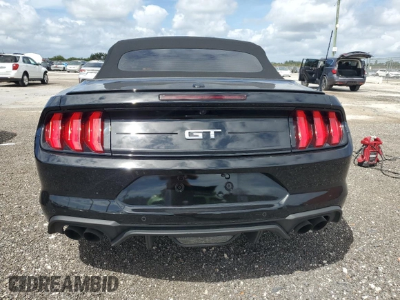 2023 Ford Mustang GT Premium with VIN 1FATP8FF2P5113423, listed as a Copart auction lot 47677974 with 6,347 mi miles and Salvage title. Bid and sale history available at DreamBid. Image 6.