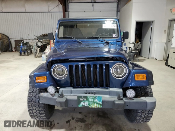 2002 Jeep Wrangler Sport with VIN 1J4FA49S82P703420, listed as a Copart auction lot 53322175 with 87,642 mi miles and Salvage Title. Bid and sale history available at carsss.com. Image 5.