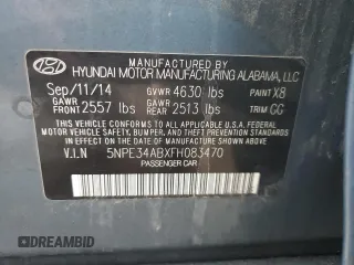 2015 Hyundai Sonata Sport z VIN 5NPE34ABXFH083470, wystawiony jako Copart lot #43548115 z przebiegiem 110 746 mil mil oraz Szkoda całkowita • Salvage title. Historia ofert i sprzedaży dostępna na DreamBid. Obrazek 12.