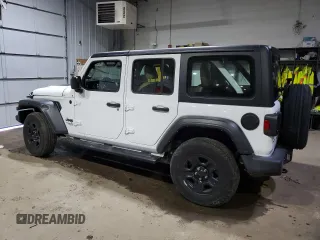 2021 Jeep Wrangler Unlimited Sport with VIN 1C4HJXDG4MW821718, listed as a Copart auction lot 41956755 with 30,615 mi miles and Salvage title. Bid and sale history available at DreamBid. Image 2.