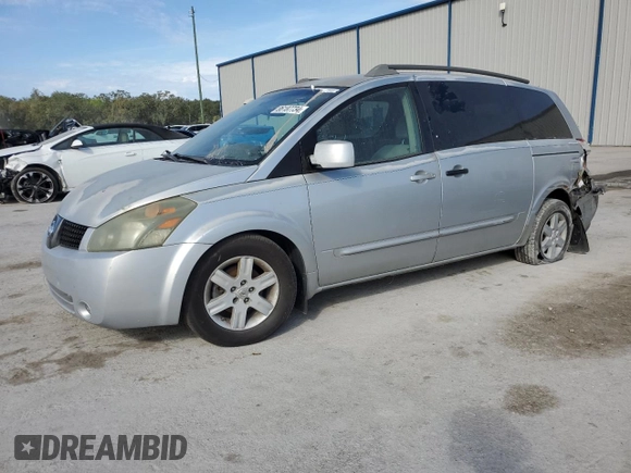 2004 Nissan Quest SE with VIN 5N1BV28U44N369591, listed as a Copart auction lot 86187734 with 250,755 mi miles and Salvage Title. Bid and sale history available at carsss.com. Image 1.