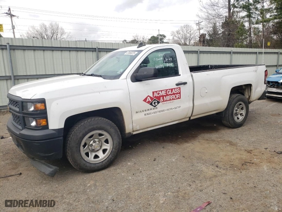 2015 Chevrolet Silverado 1500 Work Truck with VIN 1GCNCPEC7FZ355681, listed as a Copart auction lot 47659225 with 160,050 mi miles and Clean Title. Bid and sale history available at carsss.com. Image 1.