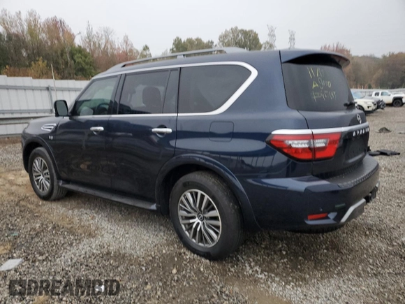 2021 Nissan Armada SL with VIN JN8AY2BC0M9147490, listed as a Copart auction lot 82825424 with 64,968 mi miles and Salvage Title. Bid and sale history available at carsss.com. Image 2.
