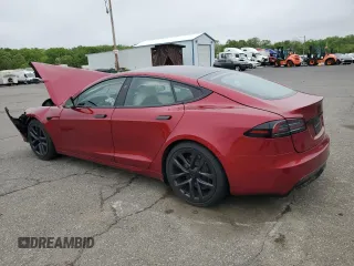 2024 Tesla Model S with VIN 5YJSA1E54RF542748, listed as a Copart auction lot 55210615 with Not provided miles and Salvage title. Bid and sale history available at DreamBid. Image 2.