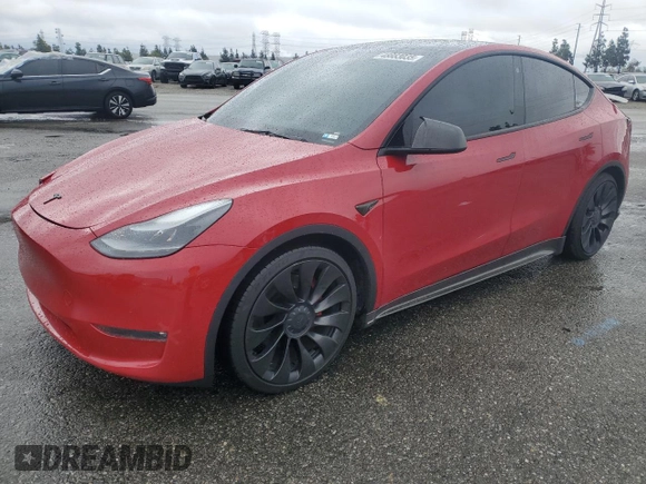 2022 Tesla Model Y Performance с VIN 7SAYGDEF7NF335903, выставлен на аукционе Copart как лот 48883035 с пробегом 73 132 миль миль и Списание • Salvage title. История ставок и продаж доступна на DreamBid. Изображение 1.