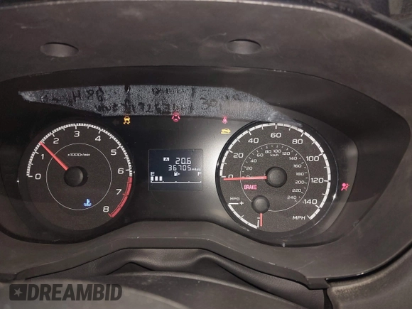 2018 Subaru Impreza with VIN 4S3GTAA67J1726741, listed as a IAAI auction lot 41704440 with 36,705 mi miles. Bid and sale history available at carsss.com. Image 7.