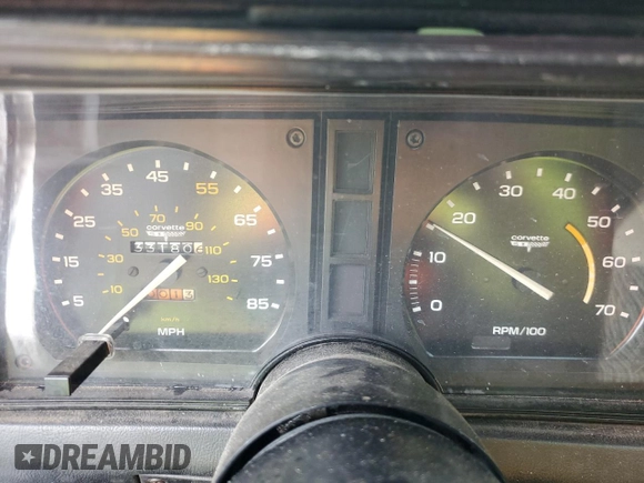 1981 Chevrolet Corvette z VIN 1G1AY8763BS401984, wystawiony jako Copart lot #58464195 z przebiegiem 33 180 mil mil oraz Czysty tytuł • Clean title. Historia ofert i sprzedaży dostępna na DreamBid. Obrazek 9.