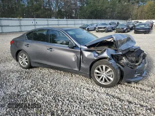 2015 Infiniti Q50 Premium with VIN JN1BV7AP3FM340598, listed as a Copart auction lot 50459855 with 104,938 mi miles and Salvage Title. Bid and sale history available at carsss.com. Image 4.