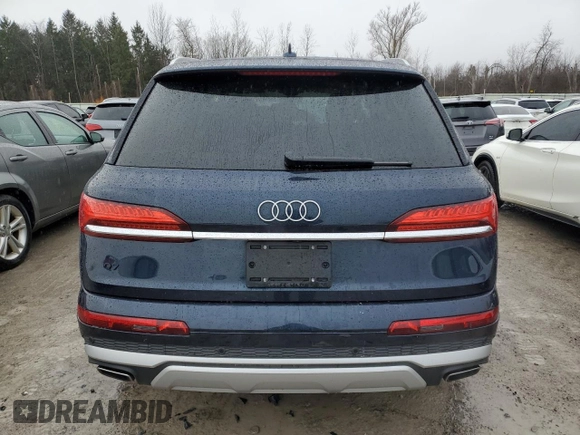 2025 Audi Q7 with VIN WA1AVBF74SD006539, listed as a Copart auction lot 86292464 with 8,563 mi miles and Salvage title. Bid and sale history available at DreamBid. Image 6.