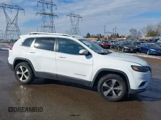 2019 Jeep Cherokee Limited with VIN 1C4PJMDX8KD385362, listed as a IAAI auction lot 41364239 with 83,100 mi miles. Bid and sale history available at carsss.com. Image 1.