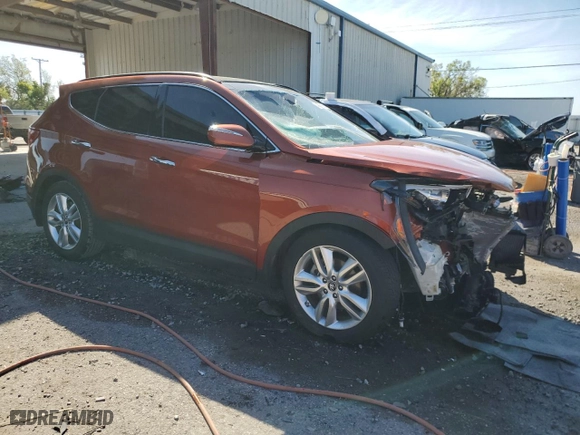 2015 Hyundai Santa Fe Sport with VIN 5XYZW4LA6FG239993, listed as a Copart auction lot 47316555 with NaN miles and Salvage Title. Bid and sale history available at carsss.com. Image 4.