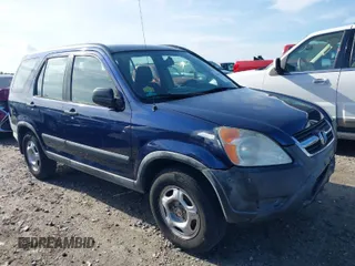 2002 Honda CR-V LX with VIN JHLRD68422C007140, listed as a IAAI auction lot 41093756 with 184,588 mi miles and . Bid and sale history available at carsss.com. Image 1.