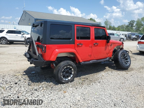 2018 Jeep Wrangler Unlimited Sahara with VIN 1C4BJWEG4JL802145, listed as a Copart auction lot 61931555 with 119,681 mi miles and Salvage title. Bid and sale history available at DreamBid. Image 3.