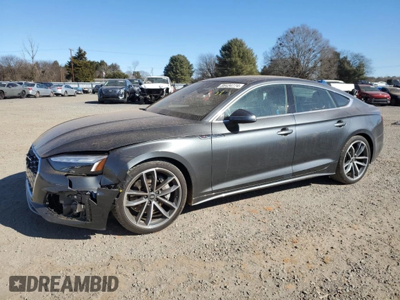 2023 Audi A5 Sportback S line Premium Plus with VIN WAUFACF59PA022964, listed as a Copart auction lot 86434774 with 39,958 mi miles and Salvage Title. Bid and sale history available at carsss.com. Image 1.