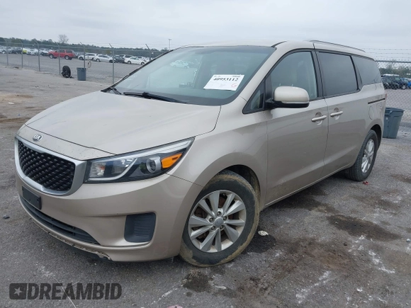 2016 Kia Sedona LX with VIN KNDMB5C16G6116730, listed as a IAAI auction lot 40953112 with 147,191 mi miles. Bid and sale history available at carsss.com. Image 2.