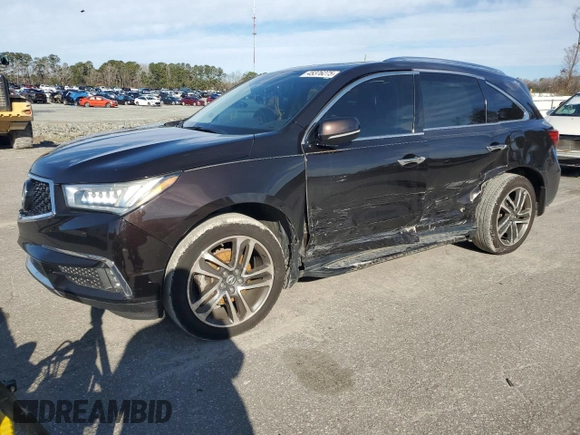 2017 Acura MDX Advance with VIN 5FRYD3H8XHB007018, listed as a Copart auction lot 45376275 with 116,938 mi miles and Salvage title. Bid and sale history available at DreamBid. Image 1.