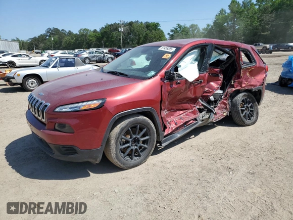 2015 Jeep Cherokee Sport z VIN 1C4PJLABXFW517597, wystawiony jako Copart lot #51459265 z przebiegiem Nie podano mil oraz Szkoda całkowita • Salvage title. Historia ofert i sprzedaży dostępna na DreamBid. Obrazek 1.