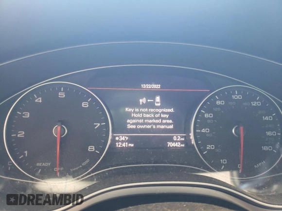 2017 Audi A6 Premium Plus with VIN WAUF2AFC8HN119017, listed as a Copart auction lot 72435862 with 70,442 mi miles. Bid and sale history available at carsss.com. Image 9.