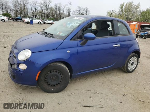 2014 FIAT 500 Pop with VIN 3C3CFFAR2ET189731, listed as a Copart auction lot 52074335 with 133,275 mi miles and Salvage Title. Bid and sale history available at carsss.com. Image 1.