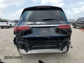 2021 Mercedes-Benz GLS 450 with VIN 4JGFF5KE2MA461453, listed as a Copart auction lot 55395124 with 57,363 mi miles and Salvage Title. Bid and sale history available at DreamBid. Image 6.
