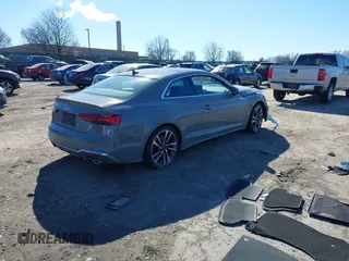 2022 Audi S5 Coupe Premium Plus with VIN WAUP4AF57NA010003, listed as a IAAI auction lot 41579995 with Not Provided miles. Bid and sale history available at carsss.com. Image 4.
