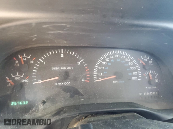 2000 Dodge 2500 with VIN 1B7KC2361YJ134985, listed as a Copart auction lot 60358255 with 257,632 mi miles and Salvage title. Bid and sale history available at DreamBid. Image 9.