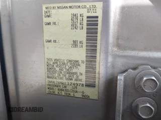 2012 Nissan Altima S z VIN 1N4AL2AP6CC124978, wystawiony jako IAAI lot #42235066 z przebiegiem 197 538 mil mil oraz . Historia ofert i sprzedaży dostępna na DreamBid. Obrazek 9.