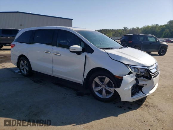 2020 Honda Odyssey EX-L z VIN 5FNRL6H70LB028163, wystawiony jako Copart lot #53289695 z przebiegiem 72 114 mil mil oraz Szkoda całkowita • Salvage title. Historia ofert i sprzedaży dostępna na DreamBid. Obrazek 4.