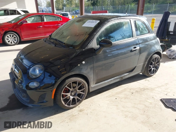 2015 FIAT 500 Turbo with VIN 3C3CFFHH2FT509287, listed as a IAAI auction lot 42030972 with 112,029 mi miles. Bid and sale history available at carsss.com. Image 17.