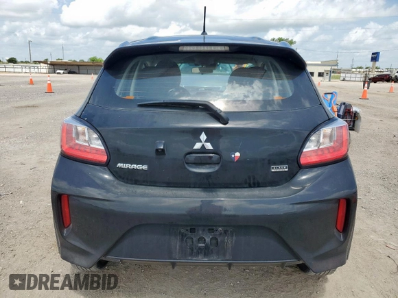 2024 Mitsubishi Mirage Black Edition with VIN ML32AWHJ8RH005115, listed as a Copart auction lot 61952585 with 30,764 mi miles and Clean title. Bid and sale history available at DreamBid. Image 6.