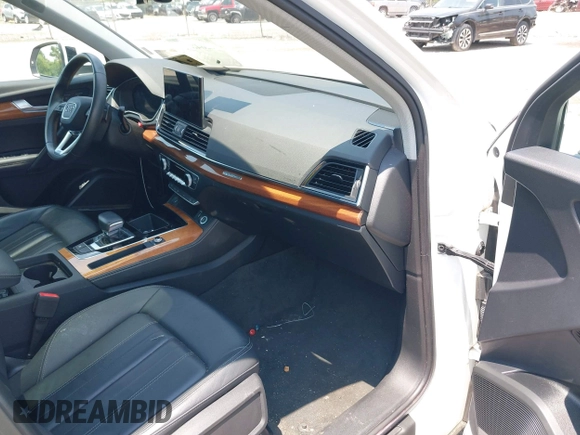 2023 Audi Q5 S line Premium Plus with VIN WA1EAAFY5P2102019, listed as a IAAI auction lot 42648755 with 49,823 mi miles and . Bid and sale history available at DreamBid. Image 5.
